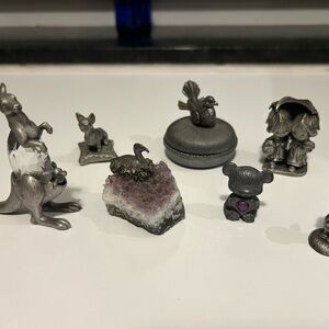 Vintage Pewter Figurines (7 pieces)